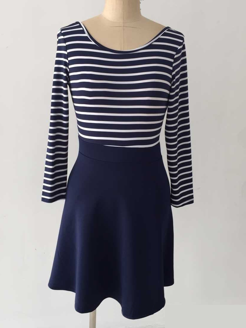 F2507  Striped mini dress